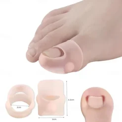 2PCS Silicone Ingrown Toenail Corrector – Invisible Toe Nail Straightening Brace, Pedicure Foot Care Tool for Paronychia Treatment & Nail Healing Protection