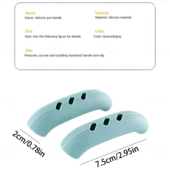 5PCS Silicone Pan Handle Cover Heat Insulation Assist Handle Holder Grip Sleeve Kitchen Gadgets