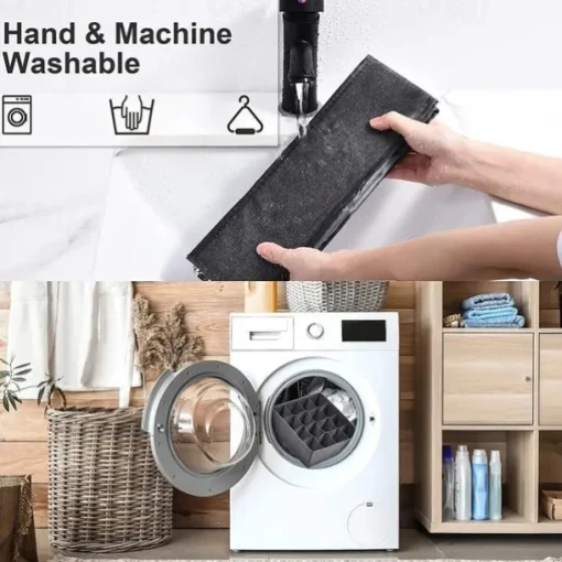 4pcs Socks Underwear Drawer Organizer Divider, ULG Washable Dresser Drawer Organizer Foldable Oxford Fabric Closet Organizers And Storage Boxes For Socks, Underwear, Ties, Belts