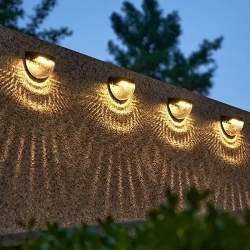 2/4pcs Solar Fence Light Outdoor Waterproof Wall Lights Solar Step Lights for Patio Fence Yard Garden Garage Deck Stairway Gate
