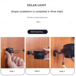 2/4pcs Solar Fence Light, Solar Gutter Light Outdoor 3LED Waterproof Deck Sink Wall Light, Garden Landscape Lighting Wall Light, Villa Decoration Light Porch Terrace Driveway Deck Stairs Lighting