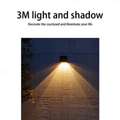 1/2pcs Solar Outdoor Wall Lights Patio Lights Fence Light for Garden Patio Balcony Courtyard Villa Porch Yard Decoration Atmosphere Waterproof Wall Lamp