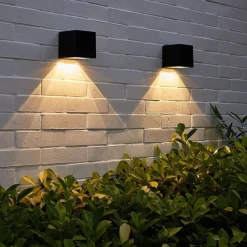 1/2pcs Solar Outdoor Wall Lights Patio Lights Fence Light for Garden Patio Balcony Courtyard Villa Porch Yard Decoration Atmosphere Waterproof Wall Lamp