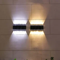 4pcs Solar Wall Lights Outdoor Waterproof Garden Decoration Splicable Light Smart Sensing Sunlight Powered Balcony Fence Yard Lighting LED Solar Light