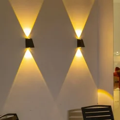 2pcs Solar Wall Lights Outdoor LED Garden Lights Waterproof Wall Light Smart Light Control Sensor Porch Lamp Courtyard Balcony Fence Channel Lighting Landscape Decoration Solar Night Light