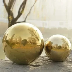 6pcs Stainless Steel Gazing Balls - 32-120mm Mirror Polished Hollow Balls for Home Decor Garden Decor Scene Decor Birthday Gift & More!