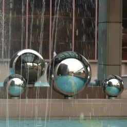 6pcs Stainless Steel Gazing Balls - 32-120mm Mirror Polished Hollow Balls for Home Decor Garden Decor Scene Decor Birthday Gift & More!