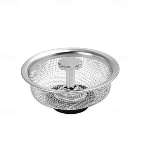2pcs Stainless Steel Kitchen Sink Strainer Basket Drain Plug Filter Replacement for Wide Rim 3.2/4.4 inch, Food Catcher Anti-Clogging