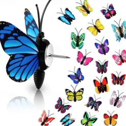 30pcs Stereoscopic 3D Simulation Butterfly Pushpins Creative Pushpins Decorative Flowers Cork Board Nails For Bulletin Boards, Photos, Wall Charts School Supplies And Accessories 4x4cm/1.57''x1.57''