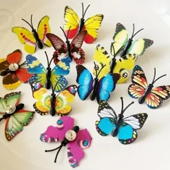 30pcs Stereoscopic 3D Simulation Butterfly Pushpins Creative Pushpins Decorative Flowers Cork Board Nails For Bulletin Boards, Photos, Wall Charts School Supplies And Accessories 4x4cm/1.57''x1.57''