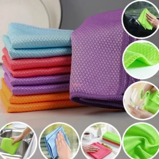 5/10/20pcs Streak-Free Miracle Cleaning Cloths - Reusable Super Absorbent, Lint-Free, Reusable & Chemical-Free for All Surfaces