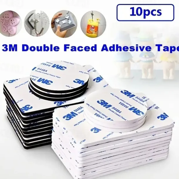 10pcs Strong Mounting Tape Double Sided Adhesive Foam Tape with Round Foam Sticker