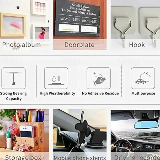 10pcs Strong Mounting Tape Double Sided Adhesive Foam Tape with Round Foam Sticker