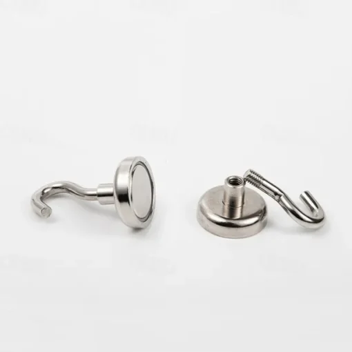 10PCS Strong Neodymium Magnetic Hook Hold Up To 12kg 5Pounds Diameter 20mm Magnets Quick Hook For Home Kitchen Workplace