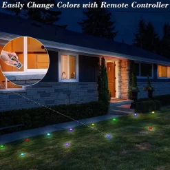 10pcs Submersible LED Lights Underwater Multicolor Lights Waterproof Remote Controlled RGB Swimming Pool Suitable for Tub Pond Vases Aquariums