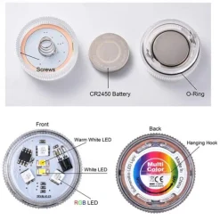 10pcs Submersible LED Lights Underwater Multicolor Lights Waterproof Remote Controlled RGB Swimming Pool Suitable for Tub Pond Vases Aquariums