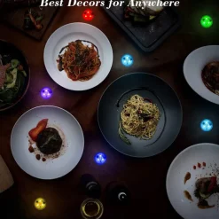 10pcs Submersible LED Lights Underwater Multicolor Lights Waterproof Remote Controlled RGB Swimming Pool Suitable for Tub Pond Vases Aquariums