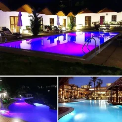 10pcs Submersible LED Lights Underwater Multicolor Lights Waterproof Remote Controlled RGB Swimming Pool Suitable for Tub Pond Vases Aquariums