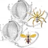2pcs Tea Infuser Loose Tea Steeper Stainless Steel Fine Mesh Tea Ball Loose Leaf Tea Infusers Cute Pendant Tea Diffuser with Honey Bee & Spider Charms Tea strainer