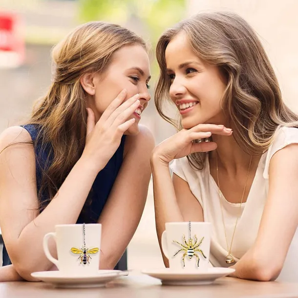 2pcs Tea Infuser Loose Tea Steeper Stainless Steel Fine Mesh Tea Ball Loose Leaf Tea Infusers Cute Pendant Tea Diffuser with Honey Bee & Spider Charms Tea strainer