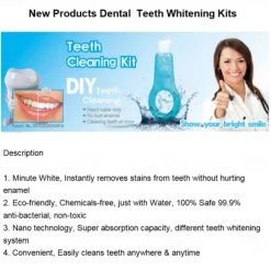 5Pcs Teeth Whitening Kits Nano Tube Teeth Cleaning Whitener Tooth Stains Remove Stain Strips Oral Deep Clean