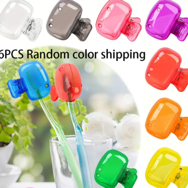6PCS Toothbrush Cover - Toothbrush Protection Holder Portable Plastic Toothbrush Head Cover - Suitable for Travel, Business, Camping, School, Home