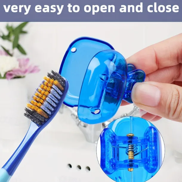 6PCS Toothbrush Cover - Toothbrush Protection Holder Portable Plastic Toothbrush Head Cover - Suitable for Travel, Business, Camping, School, Home