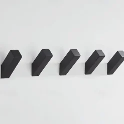 5pcs Towel Hooks Matte Black Robe Hook, Wall Mounted Modern Hooks SUS 304 Stainless Steel Heavy Duty Wall Hooks Waterproof for Bathroom Bedroom Entryway Coat Mudroom Garage