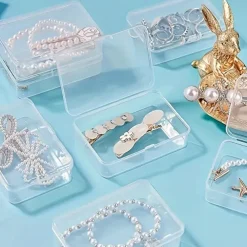 12pcs Transparent Plastic Packaging Box for Hardware Tools, Sample Display, Parts Packaging, and Card Storage - Modern Clear Storage Box with Snap Fasteners, Ideal for Crafts, Jewelry, Home, and Office Supplies