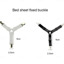 4Pcs Triangle Bed Sheet Holders Fitted Sheet Clips Adjustable Sheet Suspenders Mattress Gripper Clips for Bed Mattress Cover