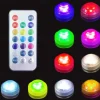 12pcs Underwater Submersible LED Pool Light Waterproof with Remote Control for Bath Tub Vase Aquarium Party Wedding Decor Battery Operated