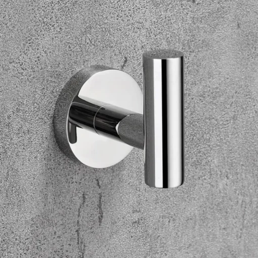 4pcs Wall Hooks for Coats,Stainless Steel Robe Hooks,Wall Mounted Coat Hooks For Bathroom,Bedroom,Kitchen(Chrome)