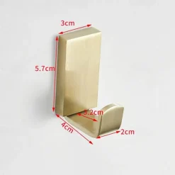 2pcs Wall Hooks for Coats,Stainless Steel Robe Hooks,Wall Mounted Coat Hooks For Bathroom,Bedroom,Kitchen(Brushed Nickel/Brushed Golden/Black)