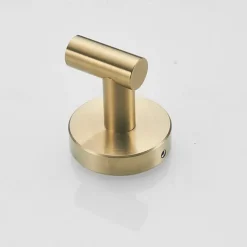 2pcs Wall Hooks for Coats,Stainless Steel Robe Hooks,Wall Mounted Coat Hooks For Bathroom,Bedroom,Kitchen(Golden)