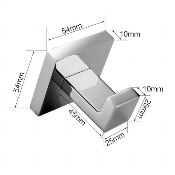 2pcs Wall Hooks for Coats,Stainless Steel Robe Hooks,Wall Mounted Coat Hooks For Bathroom,Bedroom,Kitchen(Chrome)