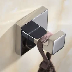 2pcs Wall Hooks for Coats,Stainless Steel Robe Hooks,Wall Mounted Coat Hooks For Bathroom,Bedroom,Kitchen(Chrome)