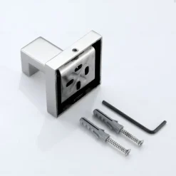 2pcs Wall Hooks for Coats,Stainless Steel Robe Hooks,Wall Mounted Coat Hooks For Bathroom,Bedroom,Kitchen(Chrome)