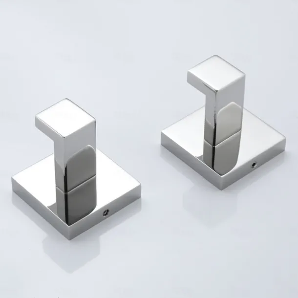 2pcs Wall Hooks for Coats,Stainless Steel Robe Hooks,Wall Mounted Coat Hooks For Bathroom,Bedroom,Kitchen(Chrome)