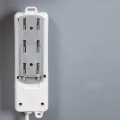 6pcs Wall-Mounted Holder Punch-Free Plug Fixer Self-Adhesive Socket Fixer Seamless Power Strip Holder Home Cable Wire Organizer Racks