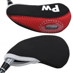 10pcs Waterproof Golf Club Head Cover Portable Wedge Iron Protective Head Cover Neoprene Golf Iron Covers Rubber with 3 Colors Option Fit Most Irons