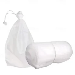 100pcs White Fruit Protection Bags 30x20cm/11.8x7.9 inch Fruit Cover Mesh Bag with Drawstring Protecting Vegetables and Fruits from Birds and Pests Non-woven Cloth Strawberry Grape Grow Bags Antifr