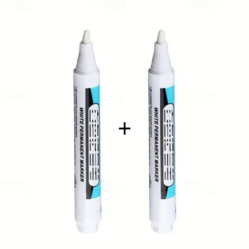 1/2Pcs White Permanent Paint Pen Set For Wood Rock Plastic Leather Glass Stone Metal Canvas Ceramic Deep Hole Marker 0.7mm