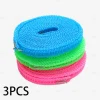 3PCS Windproof Nylon Clothes Drying Rope Pink Blue Green Adjustable Clothes Drying Rope Travel Clothing Line Portable Laundry Line Suitable For Indoor And Outdoor Camping Family Hotels