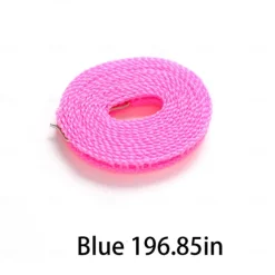 3PCS Windproof Nylon Clothes Drying Rope Pink Blue Green Adjustable Clothes Drying Rope Travel Clothing Line Portable Laundry Line Suitable For Indoor And Outdoor Camping Family Hotels
