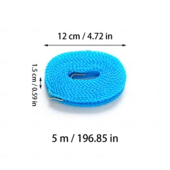 3PCS Windproof Nylon Clothes Drying Rope Pink Blue Green Adjustable Clothes Drying Rope Travel Clothing Line Portable Laundry Line Suitable For Indoor And Outdoor Camping Family Hotels