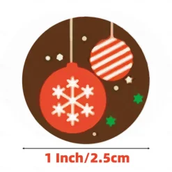 500PCS/Pack 1Inch Merry Christmas Stickers Christmas Tree Elk Candy Bag Sealing Sticker Christmas Gifts Box Label New Year