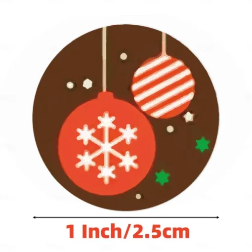 500PCS/Pack 1Inch Merry Christmas Stickers Christmas Tree Elk Candy Bag Sealing Sticker Christmas Gifts Box Label New Year