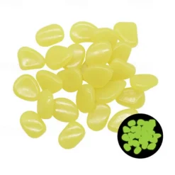 90pcs/pack Outdoor Yard Luminous Stones Garden Pebbles Glow In Dark Fish Tank Aquarium Decoration Natural Crystals Rocks