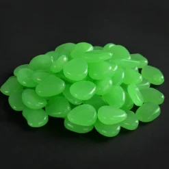 90pcs/pack Outdoor Yard Luminous Stones Garden Pebbles Glow In Dark Fish Tank Aquarium Decoration Natural Crystals Rocks