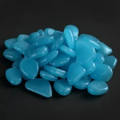 90pcs/pack Outdoor Yard Luminous Stones Garden Pebbles Glow In Dark Fish Tank Aquarium Decoration Natural Crystals Rocks